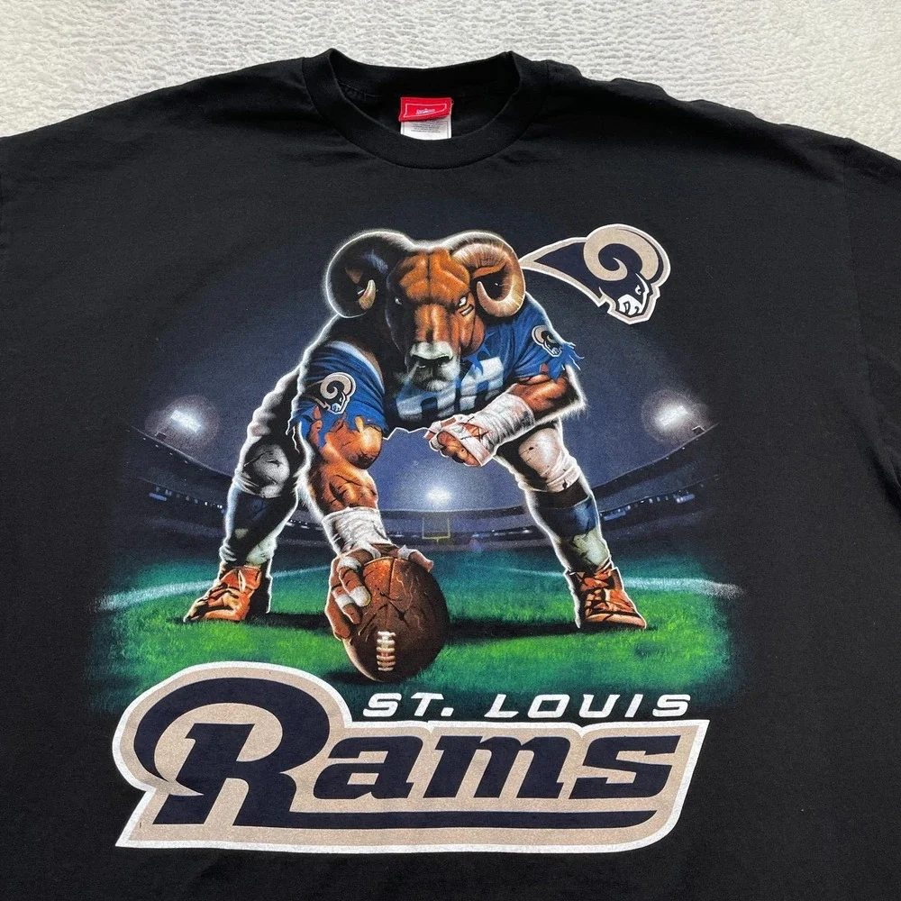 St. Louis Rams T-Shirt Men's Size 3XL‎ NFL Football 90's USA Cotton